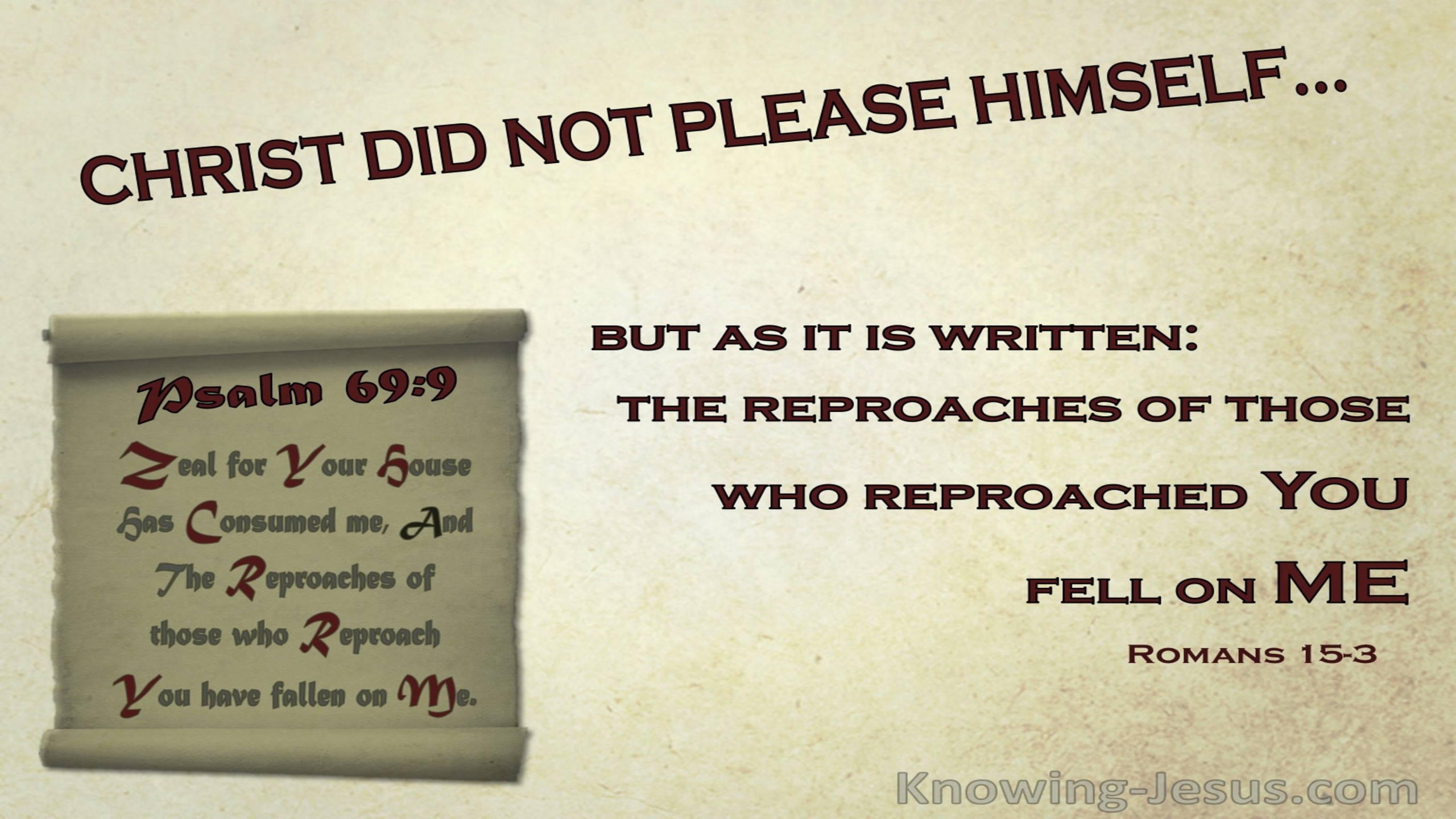 Romans 15:3 Those Who Reproach You Reproached Me (sage)